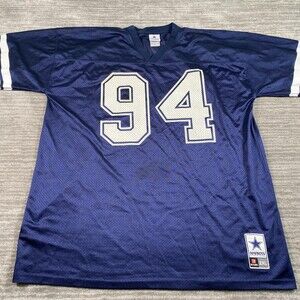 Dallas Cowboys Jersey Mens 2XL Blue NFL Football Ware 94 Authentic Apparel